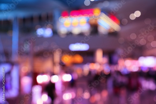 Airport terminal defocused background