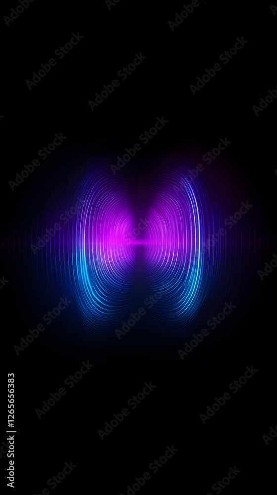 Vibrant Neon Waves: Abstract Light Design