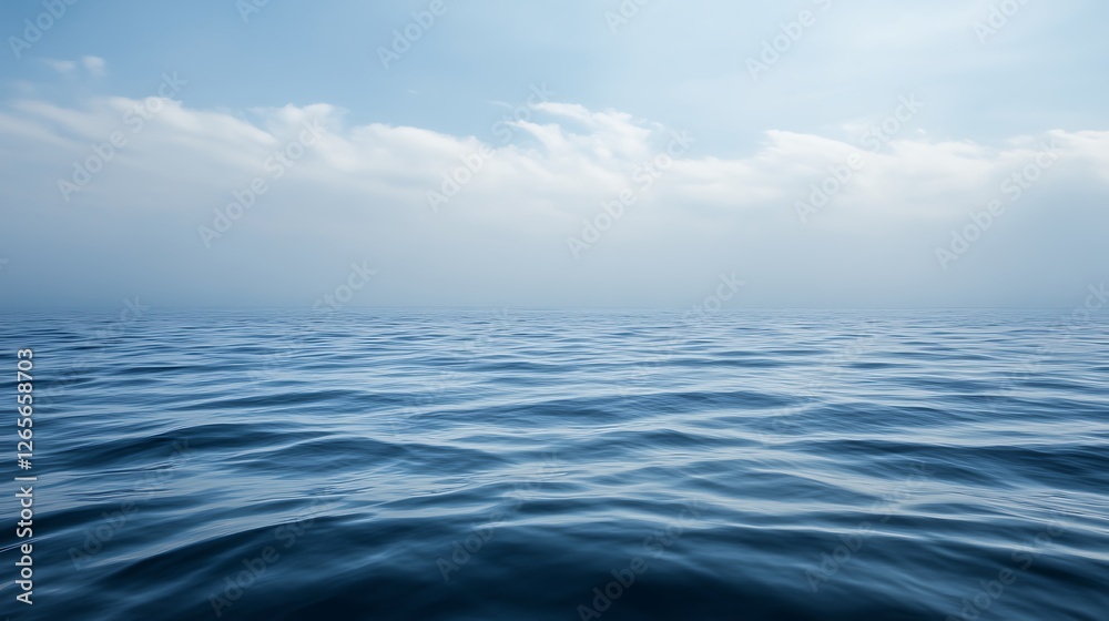 Serene Ocean View Under A Cloudy Sky Serene Ocean View Under A Cloudy Sky