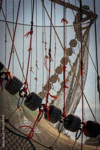 Details von Fischernetzen