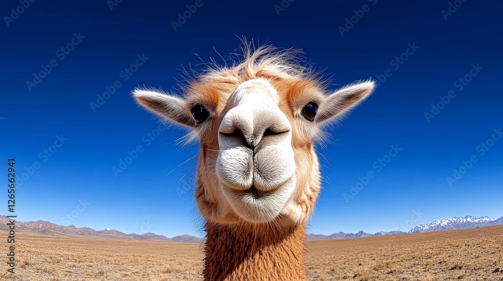 Obraz premium Close-Up Shot Reveals Intricate Patterns and Textures of a Llama