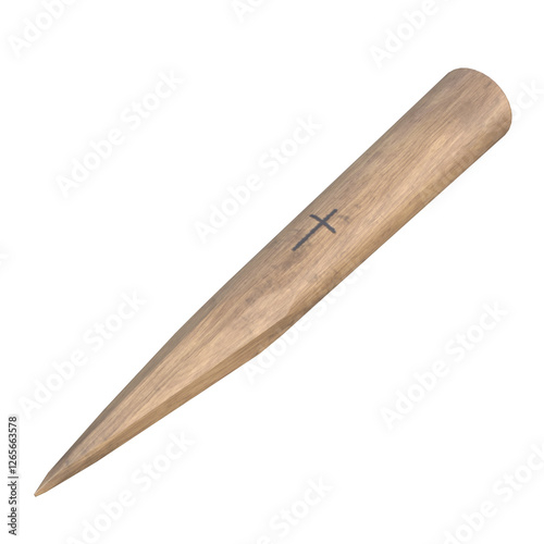 Fotografie Vampire Stake, 3d illustration Isolated on white background