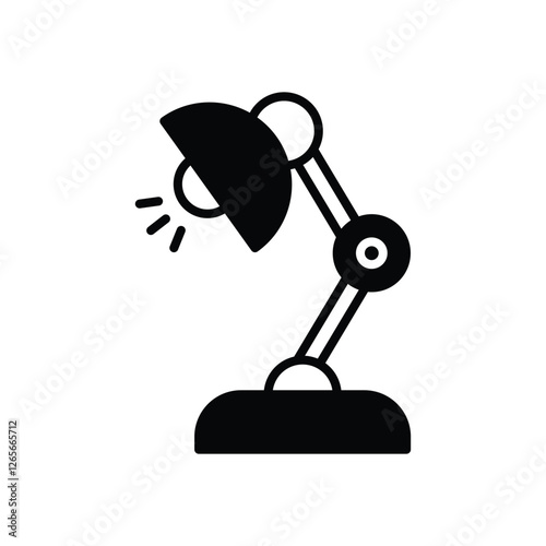 Desk Lamp vector icon stock illustration