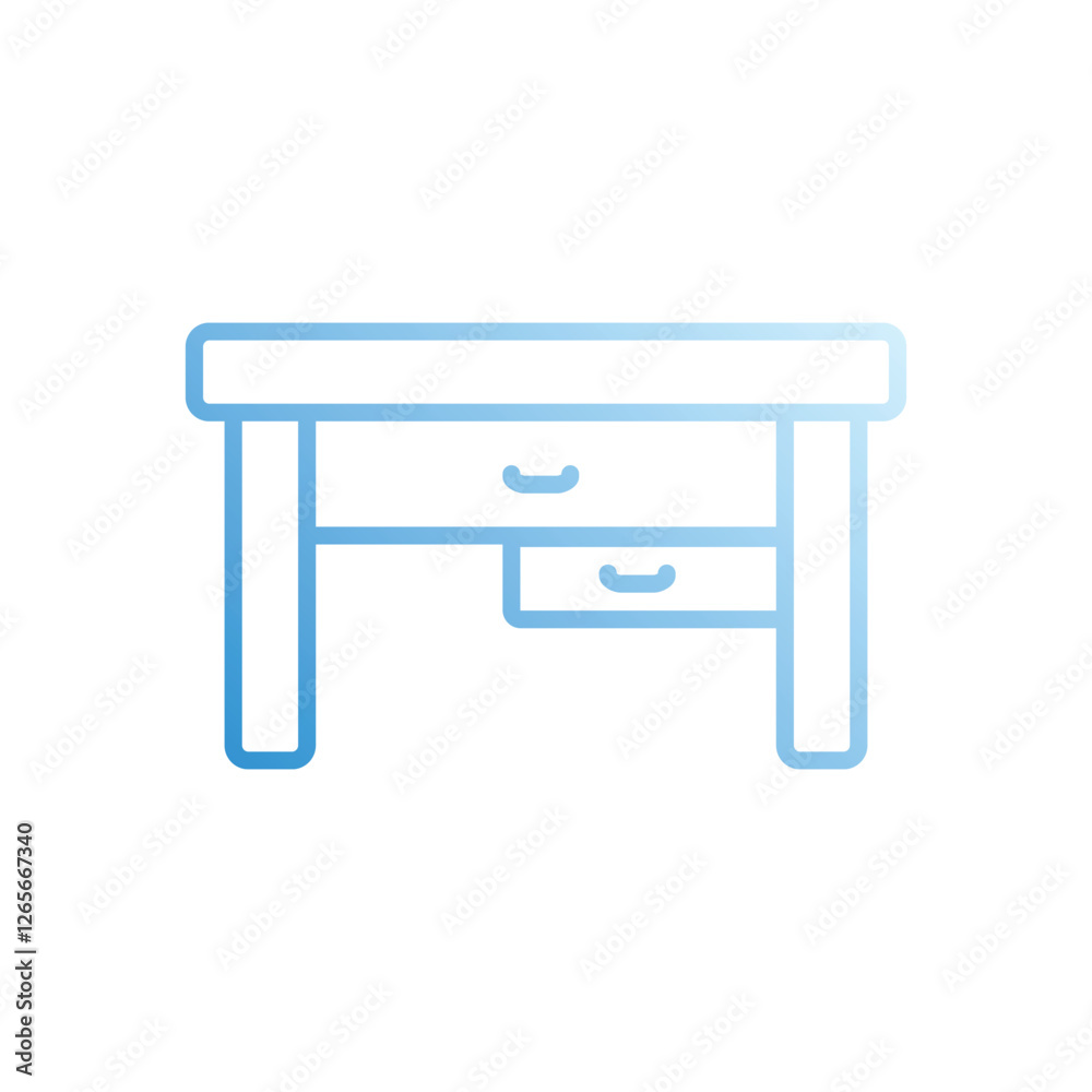 Desk vector icon stock illustration Desk vector icon stock illustration