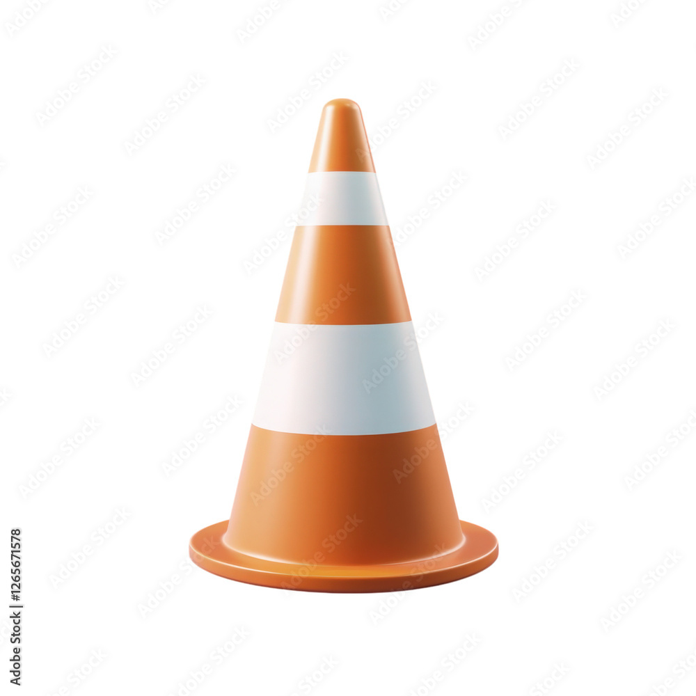Isolated Orange and White Traffic Cone PNG – Safety Equipment for Road Use Isolated Orange and White Traffic Cone PNG – Safety Equipment for Road Use
