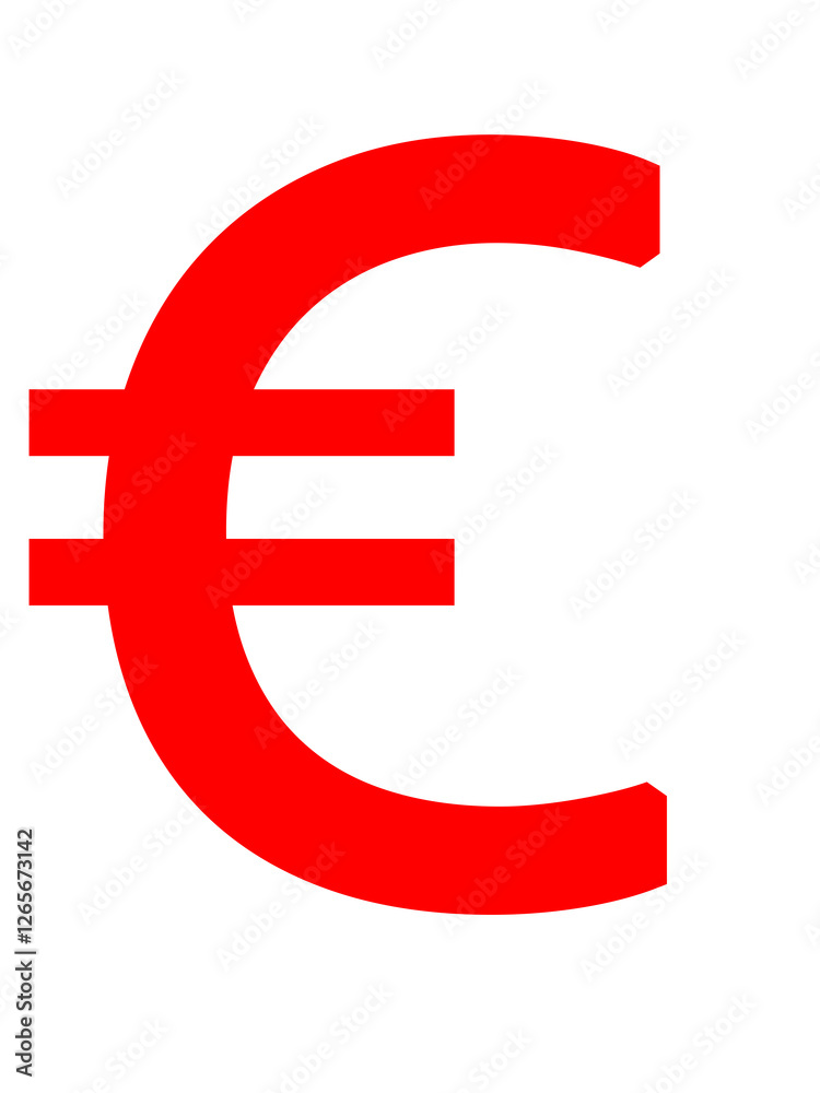 Fototapeta premium red euro sign