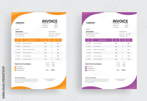supershop invoice bill design template 