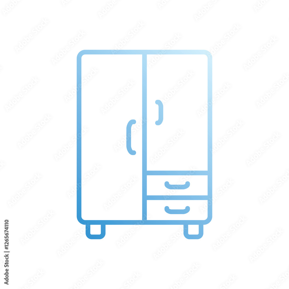 Wardrobe vector icon stock illustration