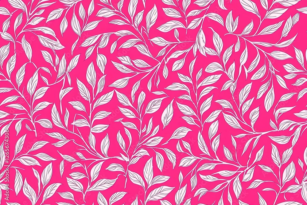 Fototapeta premium Summer leaf fashion style. Spring floral seamless pattern.