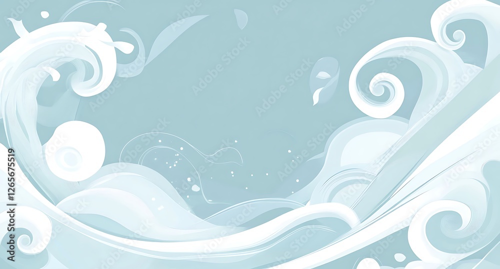 Light blue abstract background with soft swirls and circles Light blue abstract background with soft swirls and circles