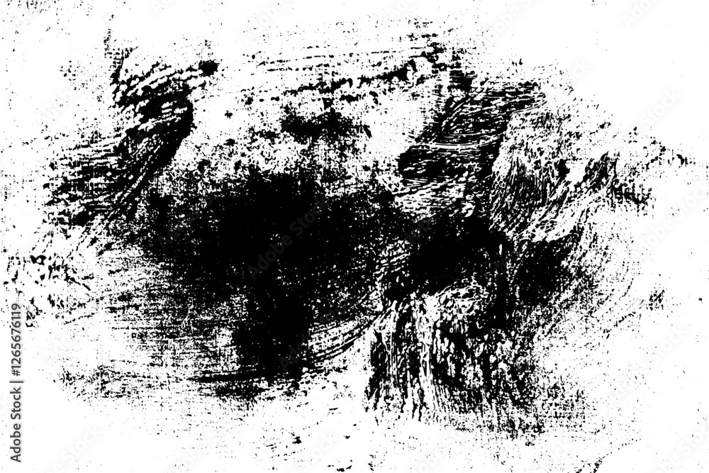 Naklejka premium Rustic splash vector texture. Abstract background. Weathered surface and shape. Dirty and damaged backdrop.