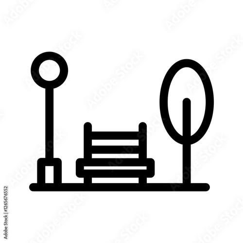 Park Icon Vector From Camping and Adventure Set