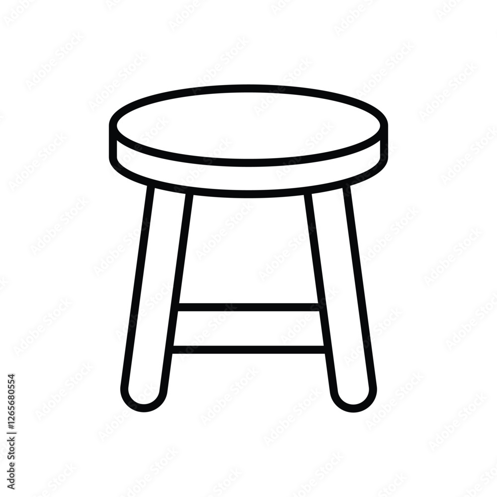 Stool Stand vector icon stock illustration Stool Stand vector icon stock illustration