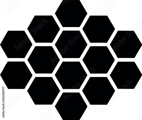 Beehive Honeycomb Silhouette Vector Design for Beekeeping and Nature Inspired Projects