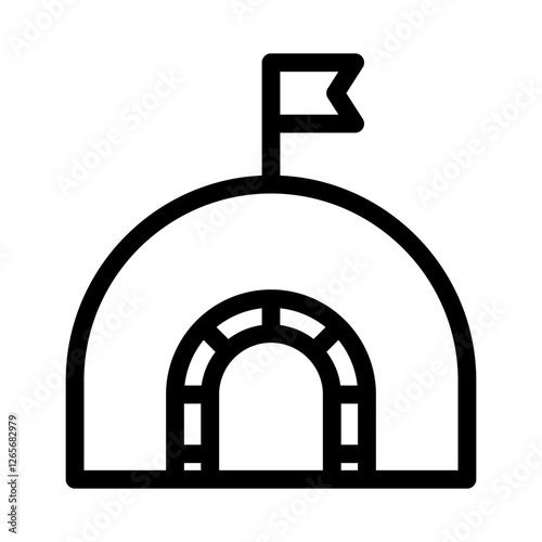 Igloo Icon Vector From Camping and Adventure Set