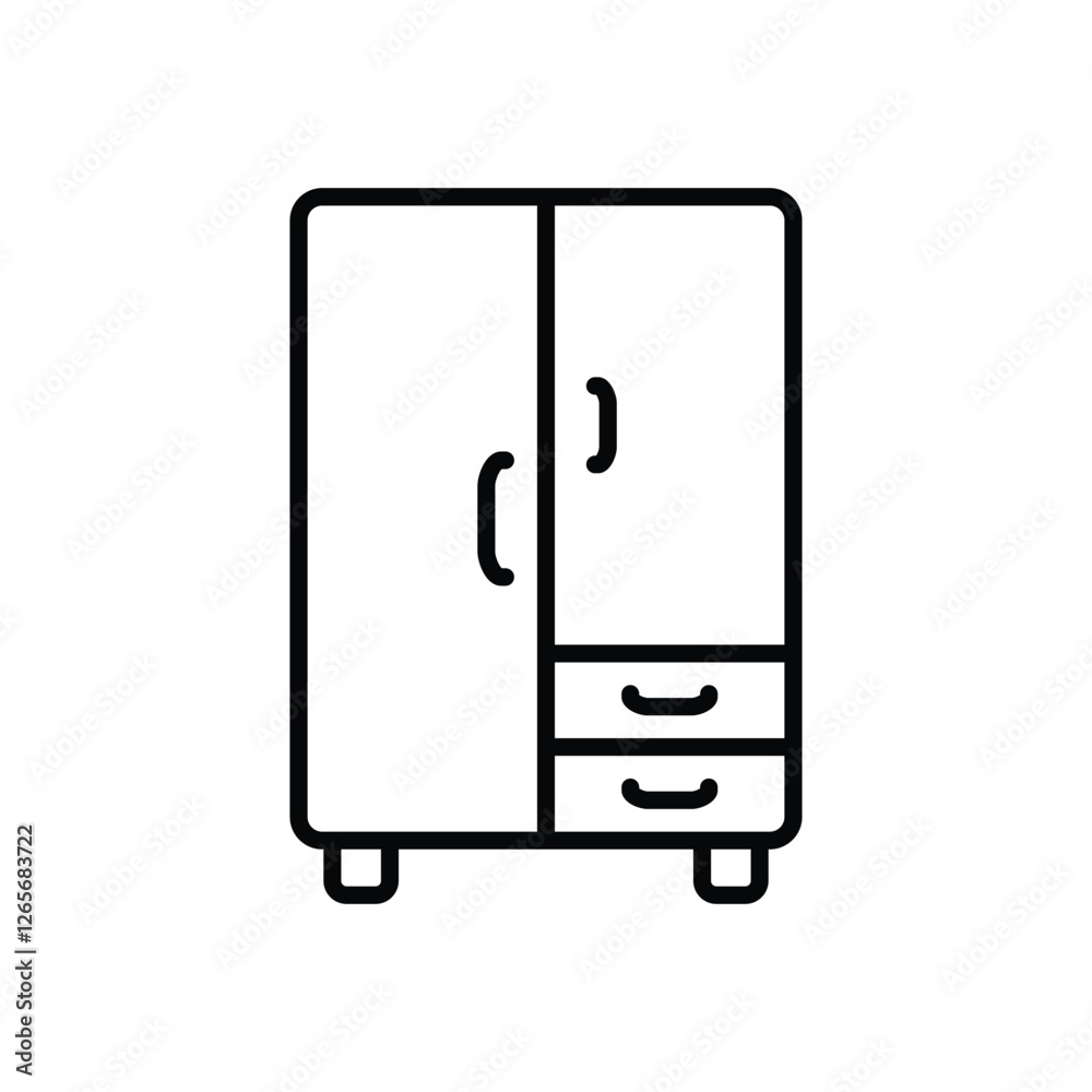 Wardrobe vector icon stock illustration Wardrobe vector icon stock illustration