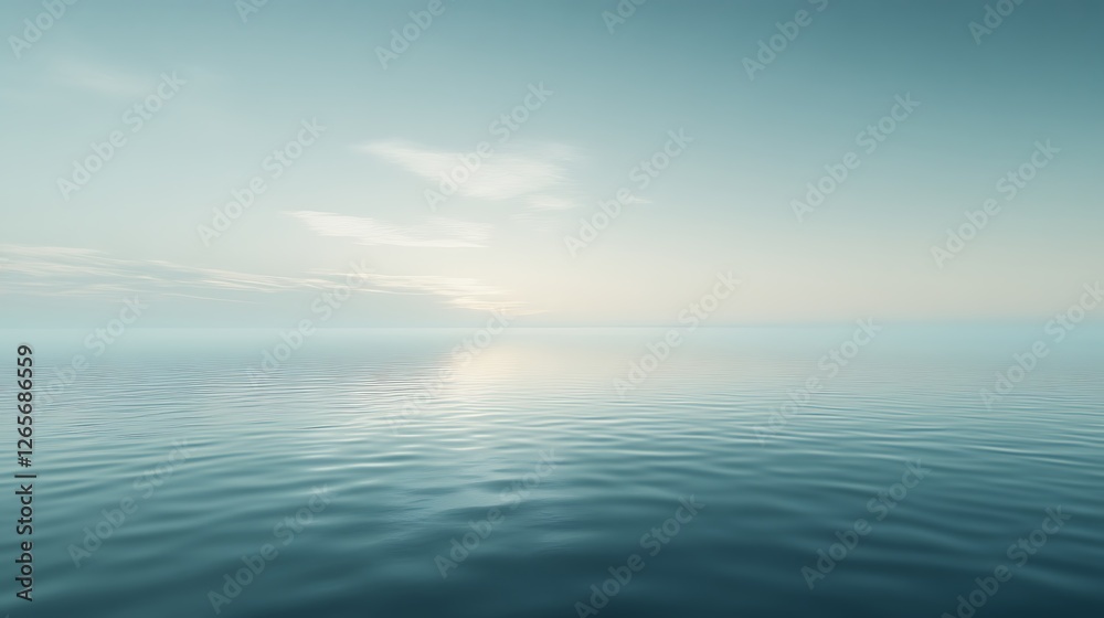 Serene Waters Under a Tranquil Sky at Dawn Serene Waters Under a Tranquil Sky at Dawn