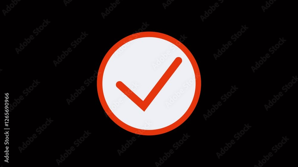 abstract success mark icon, Simple check mark icon .Animation of check mark icon. abstract success mark icon, Simple check mark icon .Animation of check mark icon.