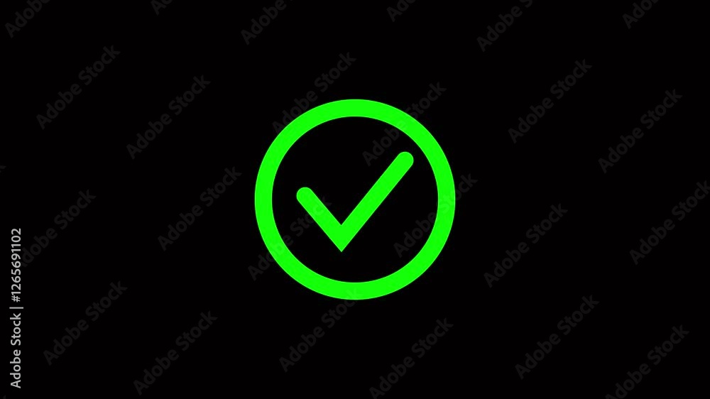 abstract success mark icon, Simple check mark icon .Animation of check mark icon. abstract success mark icon, Simple check mark icon .Animation of check mark icon.