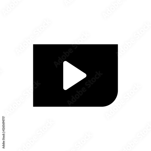 video icon, simple flat style, illustration, logo sign symbol pictogram template, for ui or ux isolated on white for mobile app, editable