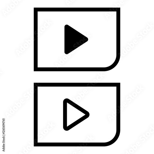 video icon, simple flat style, illustration, logo sign symbol pictogram template, for ui or ux isolated on white for mobile app, editable