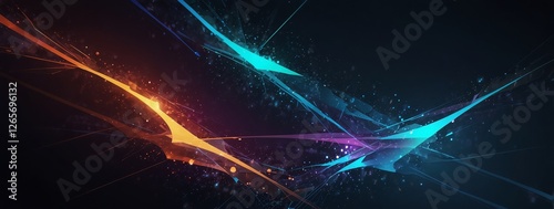 Ridescent shape, futuristic background design