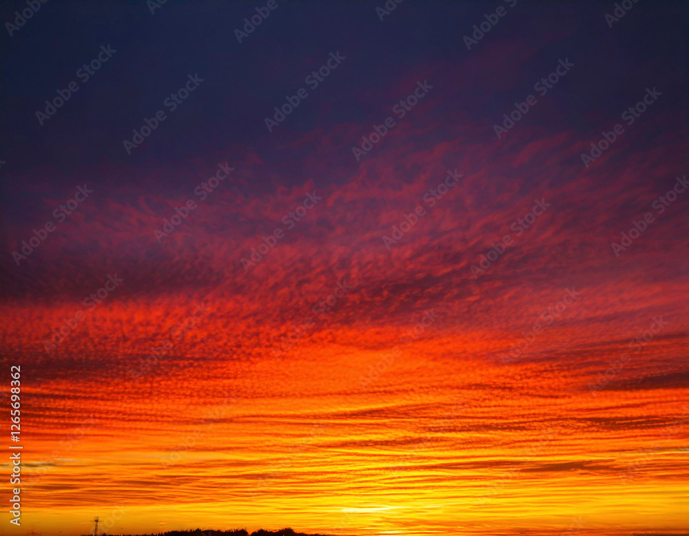 Obraz premium Fiery Dusk Sky Bold