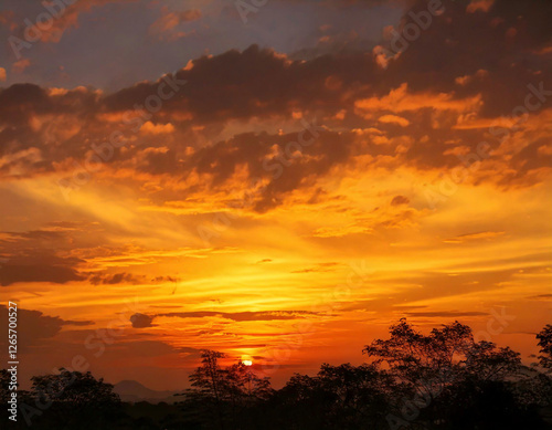 Golden Hour Glowing Sky