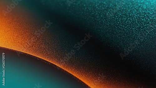 Teal orange black color gradient background, grainy texture effect