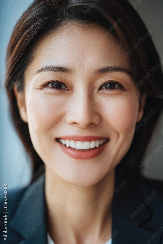 Portrait of a happy woman with a warm smile Portrait of a happy woman with a warm smile