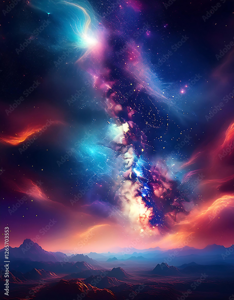 Naklejka premium nebula of space