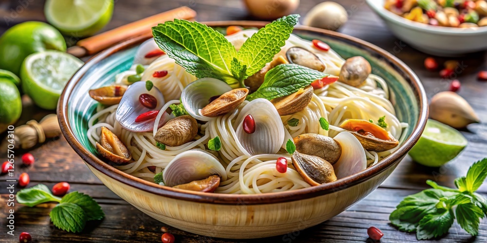 Delicious Vietnamese Bun Hen: Clams, Vermicelli Noodles, Peanuts & Herbs Delicious Vietnamese Bun Hen: Clams, Vermicelli Noodles, Peanuts & Herbs