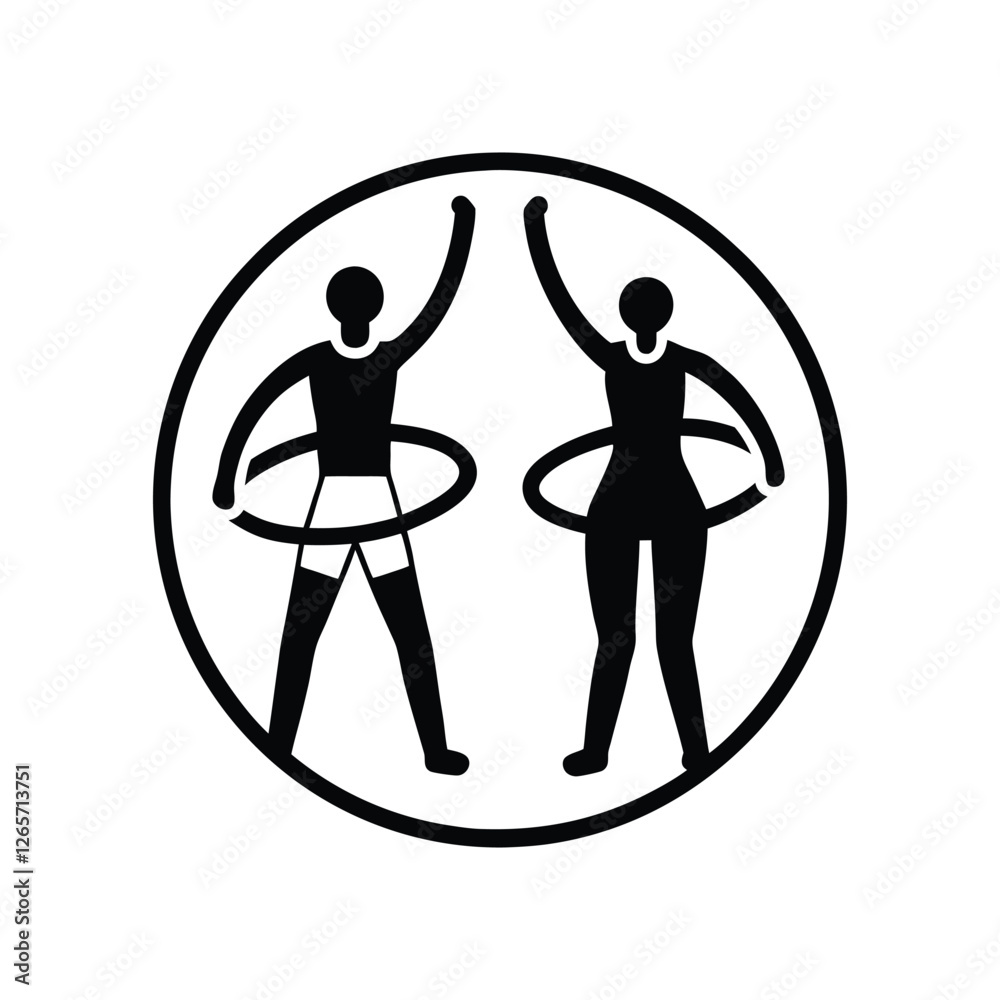 Hula Hoop Outline Vector Icons