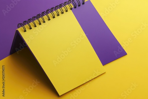 A notepad with a spiral binding on a colorful background, perfect for creative writing or note-taking