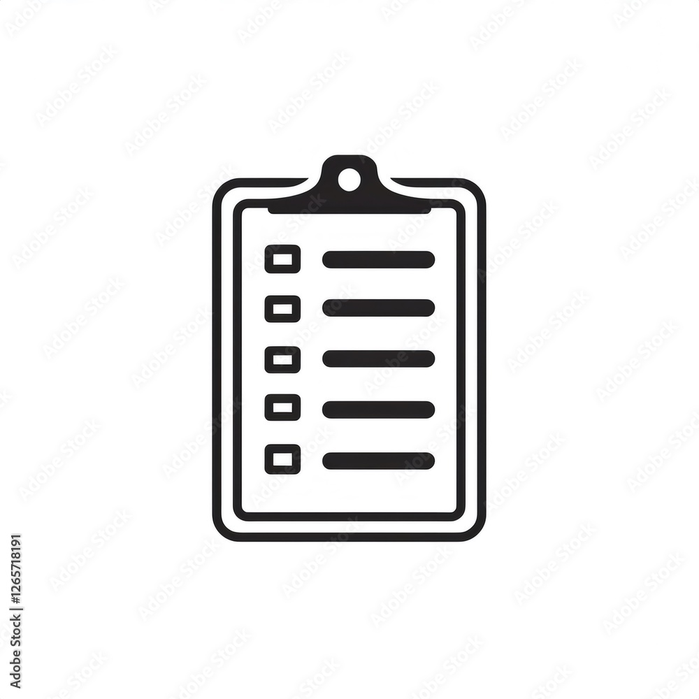 Clipboard with checklist, ideal for concepts such as test, exam, survey, questionnaire or multiple choice questions Clipboard with checklist, ideal for concepts such as test, exam, survey, questionnaire or multiple choice questions