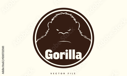 Editable Gorilla Logo Illustration