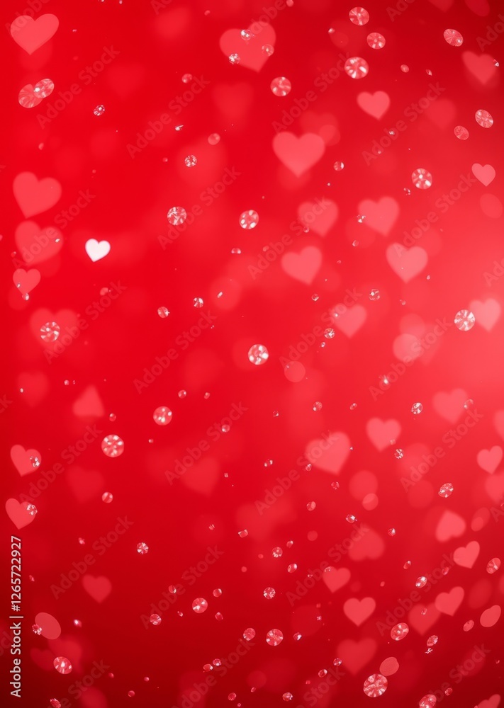 Red background with falling glitter particles beautiful festive sparkling background falling shiny particle bokeh with magic light valentines day glitter dust particle ultra realistic bokeh red bokeh 