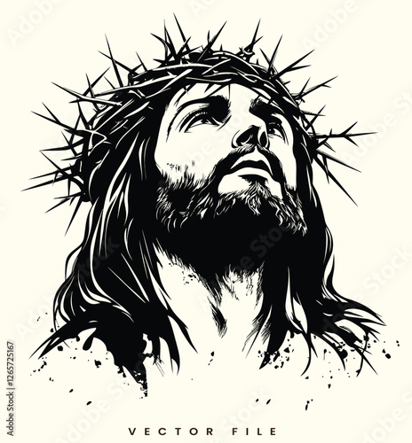 Editable Vector of Jesus