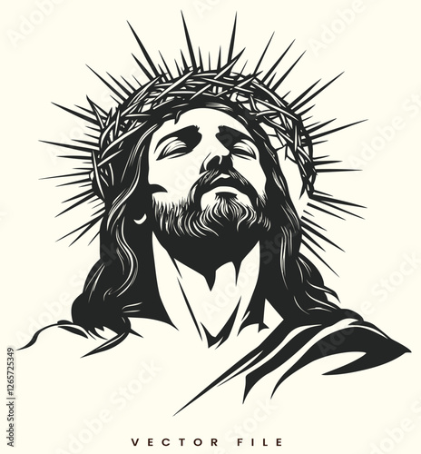 Editable Vector of Jesus