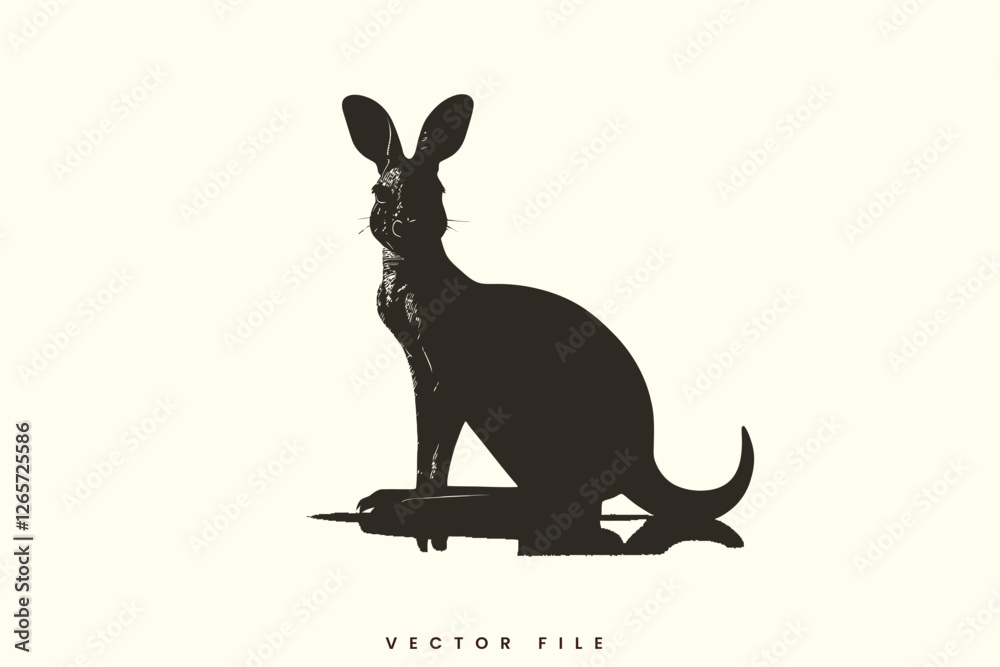 Obraz premium Kangaroo Vector Illustration