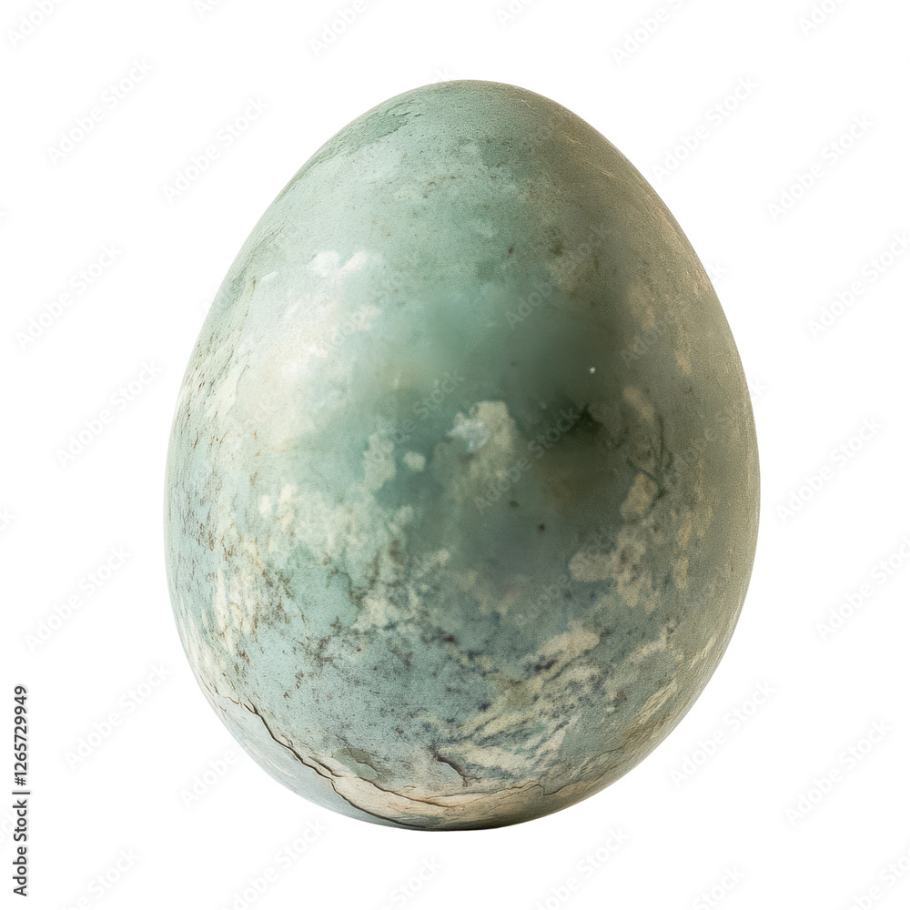 Emu egg on Transparent backgroundsurface with soft lighting and texture Emu egg on Transparent backgroundsurface with soft lighting and texture