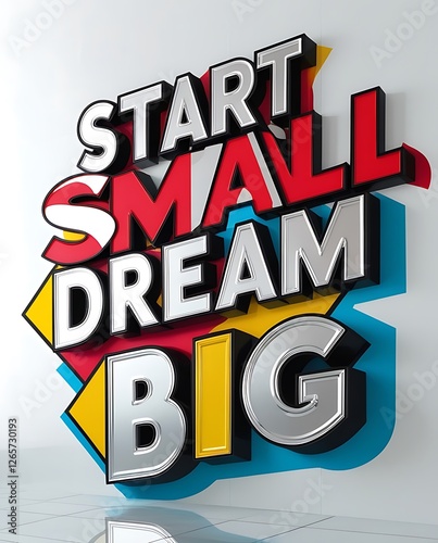 Start Small Dream Big Motivational Wall Art