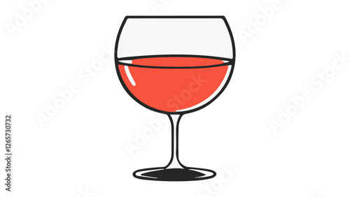 glass of red wine vector illustration