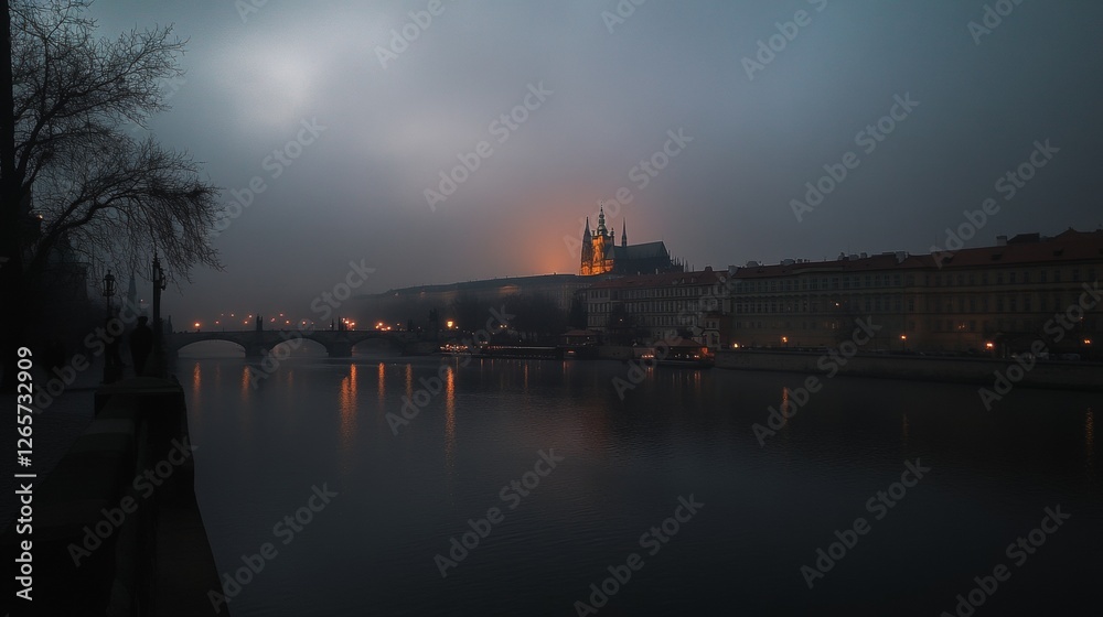 Fototapeta premium Prague is the capital and largest city in the Czech Republic, the 13th largest city in the European Union and the historical capital of Bohemia. Situated on the Vltava river, Prague is home to about 1