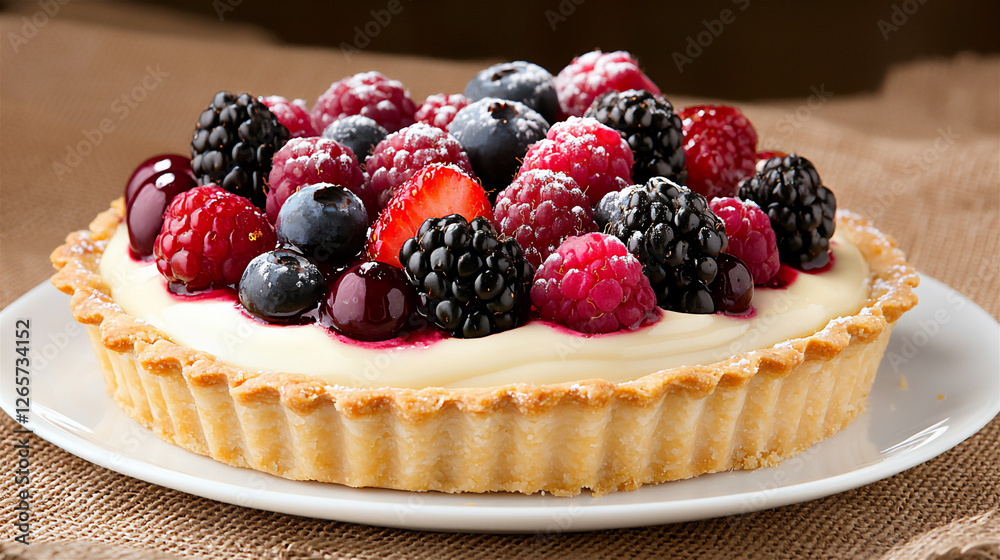  elegant white chocolate and berry tart