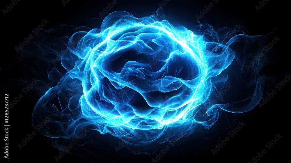 Dynamic energy sphere abstract art digital creation dark background high contrast visual concept Dynamic energy sphere abstract art digital creation dark background high contrast visual concept