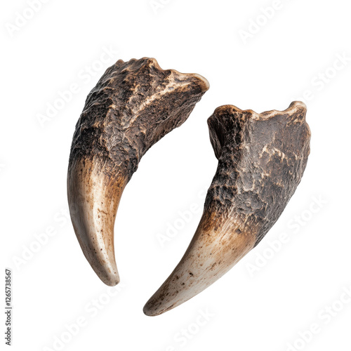 Elk hooves on Transparent backgroundfocused on texture and color photo