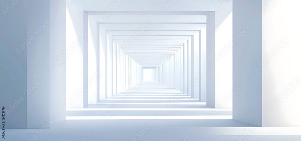 Fototapeta premium Minimalist abstract White background with white pattern of architectural elements