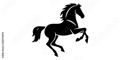 horse silhouette vector, A silhouette of a running horse, black horse silhouette, Horses Silhouettes, Drawing the silhouette of running horse, Jumping horse isolated on white background.