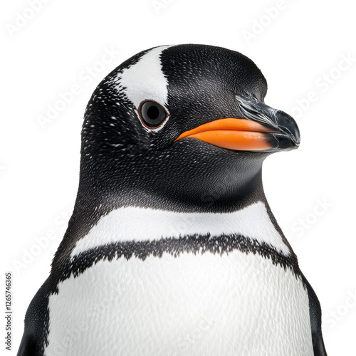 Highquality image of taxidermied Gentoo penguin in studio setting photo